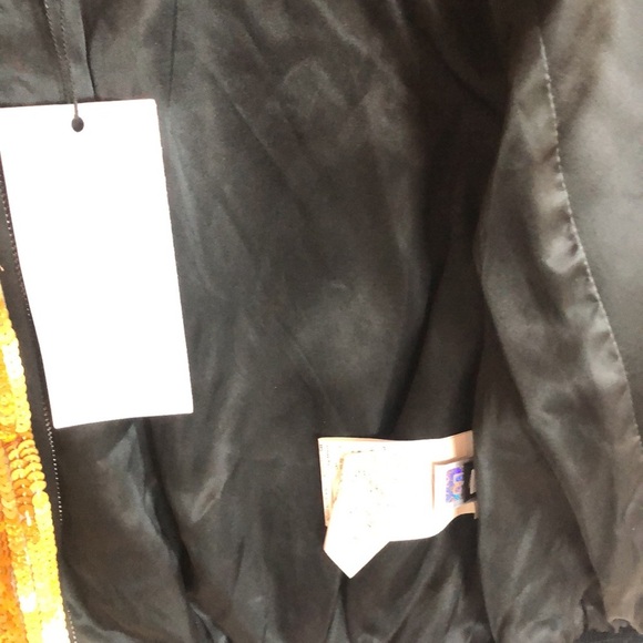 D&G Gold Sequin Bomber Jacket fun sparkly fully lined S - Picture 6 of 15